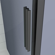 Душевая дверь Veconi Ottimo 100 OP20B-100-12-C9 профиль Черный матовый стекло тонированное-3