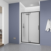 Душевая дверь Veconi Ottimo 120 OP20B-120-07-C9 профиль Черный матовый стекло матовое