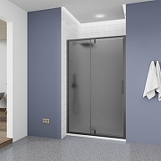 Душевая дверь Veconi Ottimo 110 OP20GR-110-12-C9 профиль Графит брашированный стекло тонированное