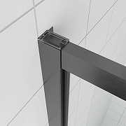 Душевая дверь Veconi Ottimo 120 OP20GR-120-12-C9 профиль Графит брашированный стекло тонированное-1