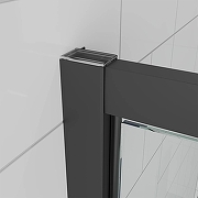 Душевая дверь Veconi Ottimo 70 OP30B-70-07-C9 профиль Черный матовый стекло матовое-1