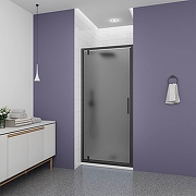 Душевая дверь Veconi Ottimo 80 OP30B-80-12-C9 профиль Черный матовый стекло тонированное
