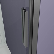 Душевая дверь Veconi Ottimo 70 OP30GR-70-01-C9 профиль Графит брашированный стекло прозрачное-1