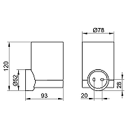 Стакан для зубных щеток Keuco Reva 12850379000 цвет Черный матовый-1