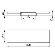 Металлическая полка Keuco Aveno 14658370000 цвет Черный матовый-1