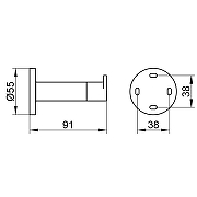 Крючок Keuco Plan 14911370000 цвет Черный матовый-1