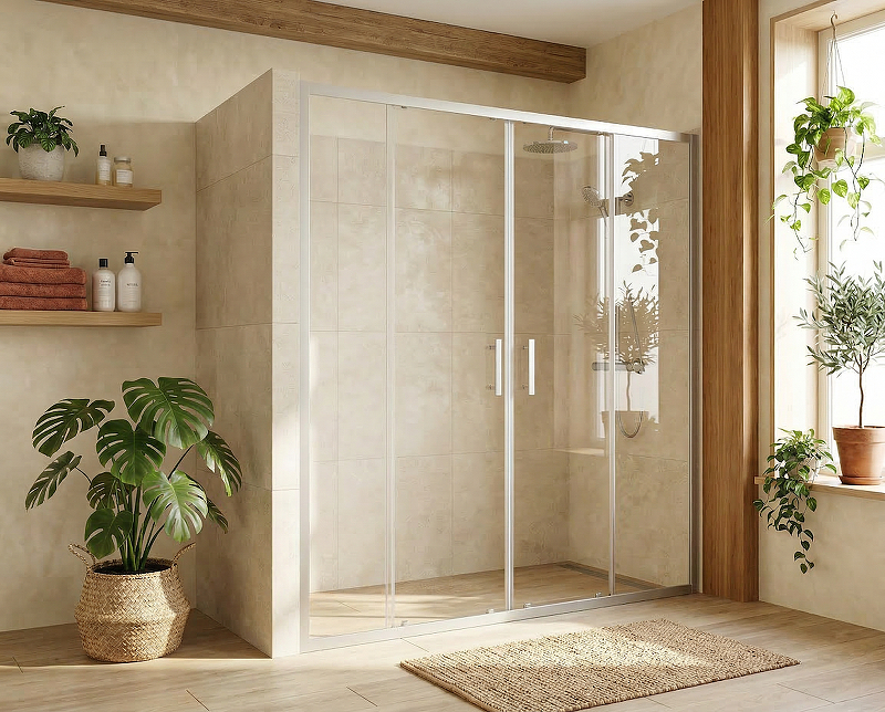 Душевая дверь Maybah Glass MGD-1827-5 1900x1950 двустворчатая раздвижная 