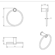Кольцо для полотенец Lemark Зенит_Zenith LMA-1613S2-BRRG цвет Брашированное розовое золото-1