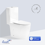 Унитаз-компакт Ceruttispa Таддео (Taddeo) Tornado CT12035 12035 цвет Белый с бачком и сиденьем Микролифт