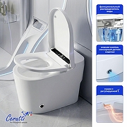 Унитаз биде Ceruttispa Афра (Afra) Smart CT12152 12152 приставной цвет Белый с сиденьем Микролифт-3