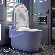 Унитаз биде Ceruttispa Афра (Afra) Smart CT12152 12152 приставной цвет Белый с сиденьем Микролифт-4