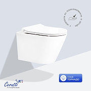 Унитаз подвесной Ceruttispa Иренео (Ireneo) Aria Tornado CT12148 12148 цвет Белый с сиденьем Микролифт