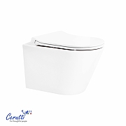 Унитаз подвесной Ceruttispa Иренео (Ireneo) Aria Tornado CT12148 12148 цвет Белый с сиденьем Микролифт-6