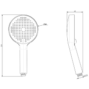 Ручной душ Lemark LMD-1501P-BL-2 цвет Черный матовый-9