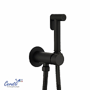 Гигиенический душ со смесителем Ceruttispa Брайс (Braies) SHB CT12120 12120 цвет Черный матовый-3