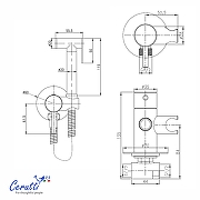 Гигиенический душ со смесителем Ceruttispa Брайс (Braies) SHB CT12120 12120 цвет Черный матовый-4