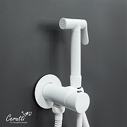 Гигиенический душ со смесителем Ceruttispa Брайс (Braies) SHW CT12122 12122 цвет Белый матовый-2