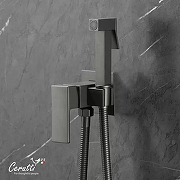 Гигиенический душ со смесителем Ceruttispa Резия (Resia) CHGR CT12132 12132 цвет Серый матовый-3