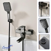 Смеситель для ванны Ceruttispa Клелия (Clelia) VGR CT12063 12063 цвет Серый матовый-2