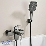 Смеситель для ванны Ceruttispa Клелия (Clelia) VGR CT12063 12063 цвет Серый матовый-5