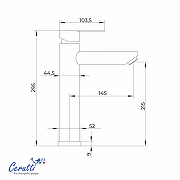 Смеситель для раковины Ceruttispa Овидио (Ovidio) XLBM CT12082 12082 цвет Черный матовый-5