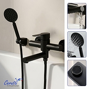 Смеситель для ванны Ceruttispa Овидио (Ovidio) VMB CT12084 12084 цвет Черный матовый-2