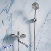Смеситель для ванны Ceruttispa Овидио (Ovidio) VXLBN CT12085 12085 цвет Никель матовый-6
