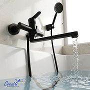 Смеситель для ванны Ceruttispa Овидио (Ovidio) VXLMB CT12086 12086 цвет Черный матовый-5