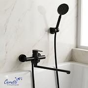 Смеситель для ванны Ceruttispa Овидио (Ovidio) VXLMB CT12086 12086 цвет Черный матовый-6