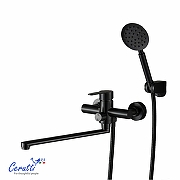 Смеситель для ванны Ceruttispa Овидио (Ovidio) VXLMB CT12086 12086 цвет Черный матовый-7