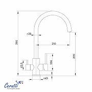 Cмеситель для кухни Ceruttispa Аниэлло (Aniello) B CT12089 12089 цвет Черный матовый-7