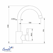 Смеситель для раковины Ceruttispa Сельсо (Celso) MB CT12098 12098 цвет Черный матовый-5