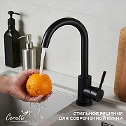 Cмеситель для кухни Ceruttispa Сельсо (Celso II) B CT12100 12100 цвет Черный матовый-3