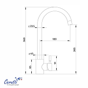 Cмеситель для кухни Ceruttispa Сельсо (Celso II) GG CT12101 12101 цвет Графит-6