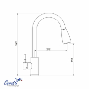 Cмеситель для кухни Ceruttispa Эннио (Ennio) B CT12107 12107 цвет Черный матовый-6