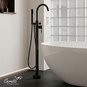 Смеситель для ванны Ceruttispa Тобия (Tobia) GG CT12114 12114 цвет Черный матовый-4