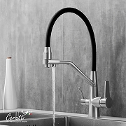 Cмеситель для кухни Ceruttispa Эльзе (Else) BN CT12123 12123 цвет Никель матовый-2