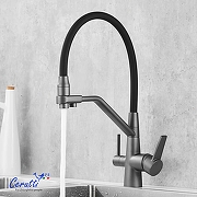 Cмеситель для кухни Ceruttispa Эльзе (Else) GR CT12124 12124 цвет Серый матовый-3