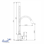 Cмеситель для кухни Ceruttispa Мия (Mia) BN CT12129 12129 цвет Никель матовый-4