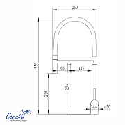 Cмеситель для кухни Ceruttispa Торре (Torre) GR CT12136 12136 цвет Серый матовый-4