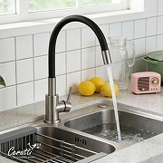 Cмеситель для кухни Ceruttispa Атэна (Atena) BN-B CT12138 12138 цвет Никель матовый Черный-4
