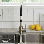 Cмеситель для кухни Ceruttispa Атэна (Atena) BN-B CT12138 12138 цвет Никель матовый Черный-5