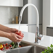 Cмеситель для кухни Ceruttispa Атэна (Atena) H-W CT12142 12142 цвет Хром Белый-3