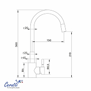 Cмеситель для кухни Ceruttispa Атэна (Atena) GG-W CT12145 12145 цвет Графит Белый-6