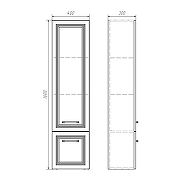 Шкаф пенал Comforty Бросно 40 00-00020779 подвесной цвет Оружейная сталь-5