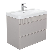Тумба с раковиной Comforty Мадрид 80 00-00021782 подвесная цвет Серый шелк