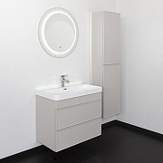 Тумба с раковиной Comforty Мадрид 80 00-00021782 подвесная цвет Серый шелк-1