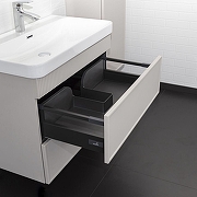 Тумба с раковиной Comforty Мадрид 80 00-00021782 подвесная цвет Серый шелк-4