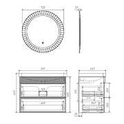 Тумба с раковиной Comforty Мадрид 80 00-00021782 подвесная цвет Серый шелк-7