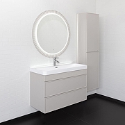 Тумба с раковиной Comforty Мадрид 100 00-00021783 подвесная цвет Серый шелк-1
